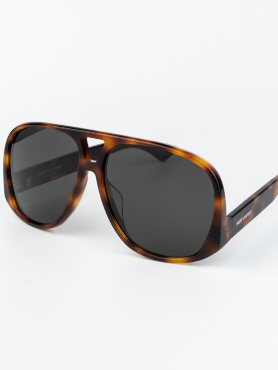 Saint Laurent Women Sunglasses Havana  Square SL652/F SOLACE 002 NEW AUTHENTIC